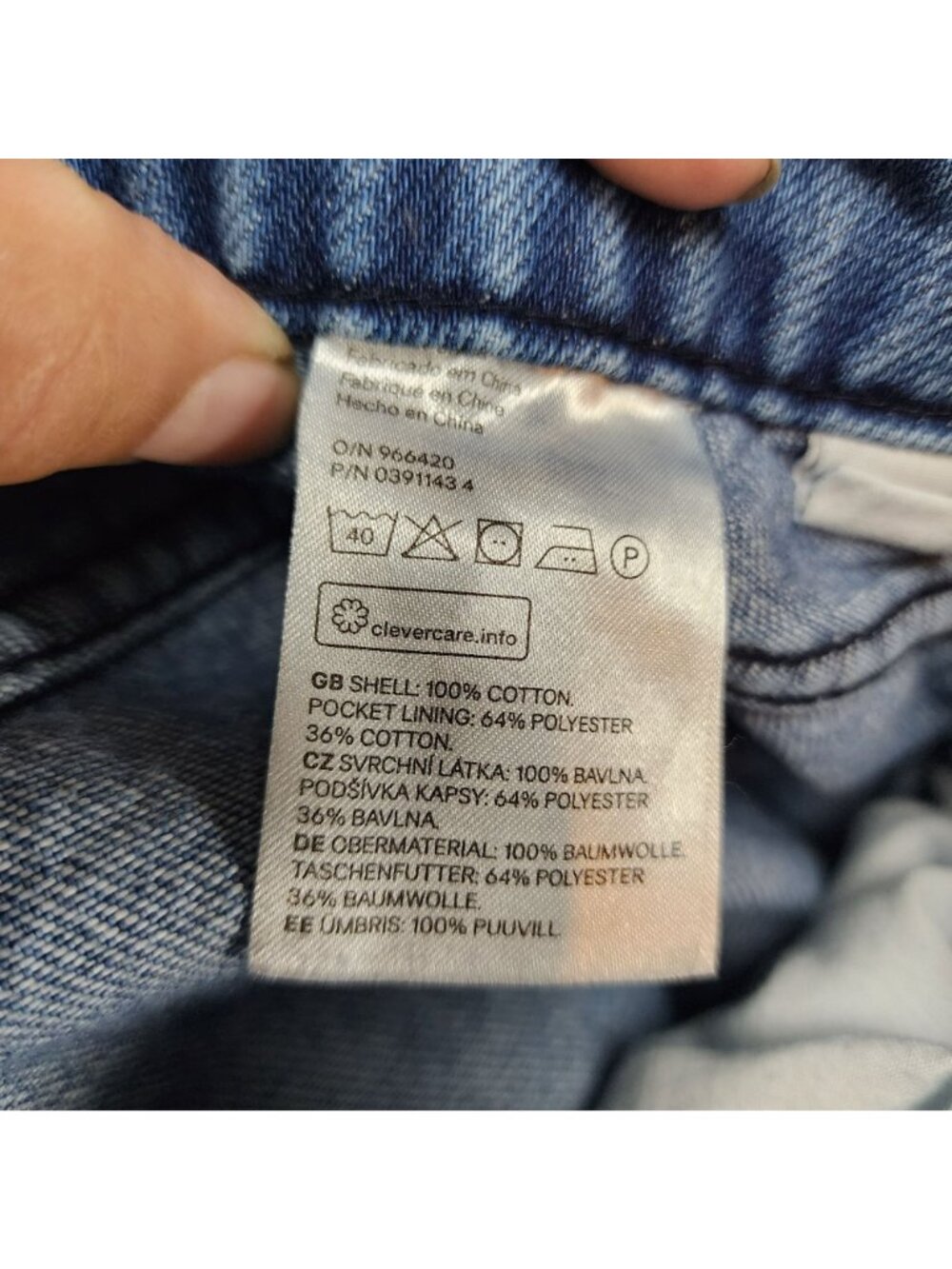 H&M Skirt Womens 8 Blue Cotton Denim Button Jean Mini - Picture 7 of 8